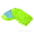 one side microfiber chenille car cleaning mitt gloves
